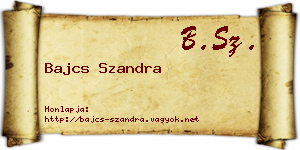 Bajcs Szandra névjegykártya